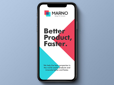 "Marno" app blue clean conceptual design flat icon identity illustrator logo minimal ui ux vector web website