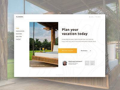 Vacation planners orange planner typography ui ux vacation visualdesign