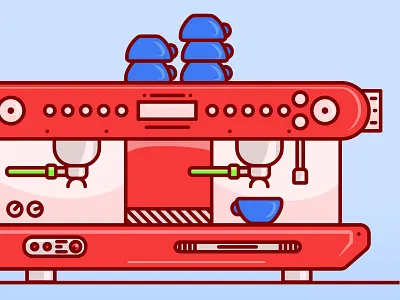 Coffee Machine design illustration logo vector