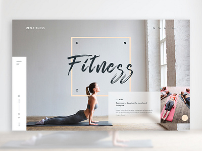 Concept Zen Fitness color concept fitness flat typography web zen