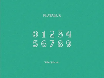 Platanus 0123456789 numbers números outline tipografia typography