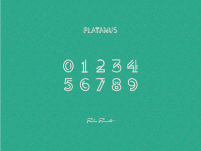 Platanus 0123456789 numbers números outline tipografia typography