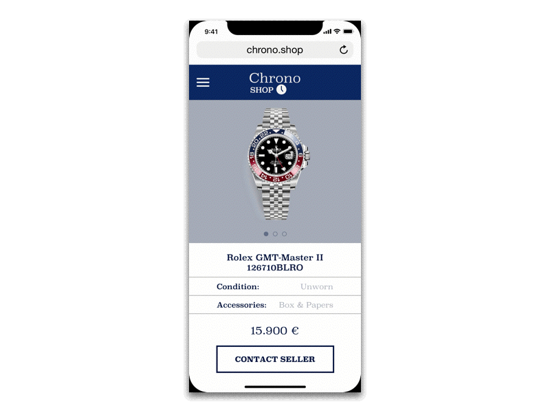 Mobile Webshop for Watch Dealers / Concept animation iphonex mobile animation mobile website principle app sketch ui ux web webdesign website website concept