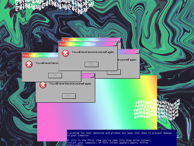 Hypnotised abstract colors design experiment glitch glitchart illustration liquid original art poster vaporwave xuxoe