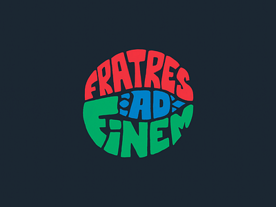 Fratres Ad Finem badge branding calligraphy colors design handwriting lettering logo type typography