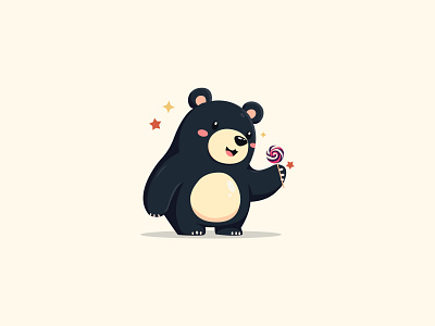 LolliBear adorabledesign bearcharacter bearillustration bearlogo candylover cartoonbear characterdesign creativedesign cuteandsweet cutebear cutemascot dribbbleart funartwork illustration logo lollipopbear lollipoplover playfuldesign sweetbear vectorart