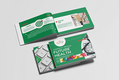 Product Catalog for Future Health branding graphic design healt medical print