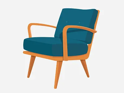 Armchair cecyliacurtel graphicdesign green illustration illustrator cc vector art