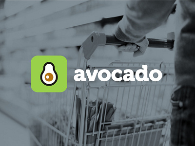 Day 24 of #thirtylogos challenge: Avocado 24 avocado cart design grocery grocery app icon logo logo shopping shopping cart thirtylogos