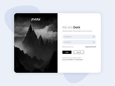 Dark Login Light login login box login design login form login page login screen ui ui design ux web design