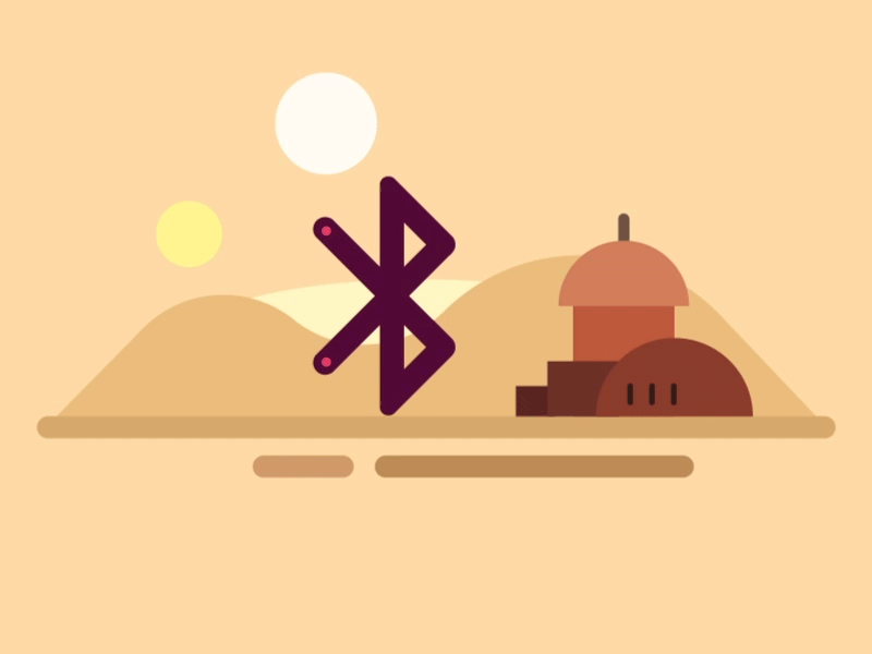 Bluetooth Tatooine after effects animation bluetooth flat style icon illustration tatooine