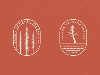 Tree Badge Logo Preview #3 badges camping handmade hiking illustration logo nature outdoors rustic trees vector vintage