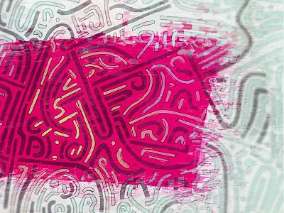 "New Ways" abstract art calligraphy drawing fragments illustration ipadpro painting