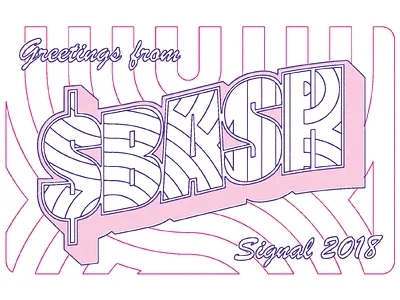 $BASH Postcard playful postcard print retro texture twilio typography vintage