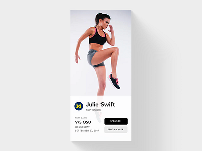 Daily UI #06 - User Profile 006 athlete daily dailyui dailyui006 design ios minimal mobile profile profilecard sports ui uiux