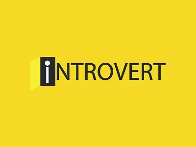 Introvert clean color design fun typography vector