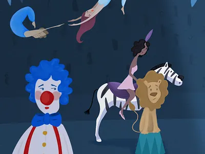 Circus Spread 2d artwork children children art circus design digital art illustration kid lit art vector