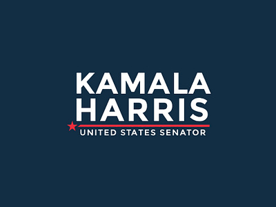 Kamala Harris United States Senator logo branding california californiagovernment design government harris kamala liberal logo politics senator star unitedstates washington dc