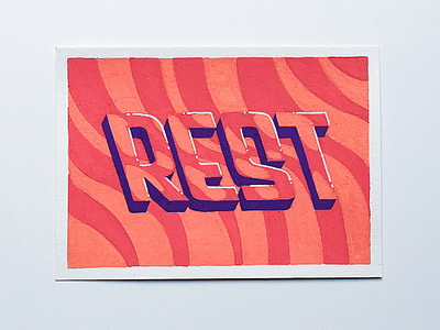 Rest illustration lettering posca typography