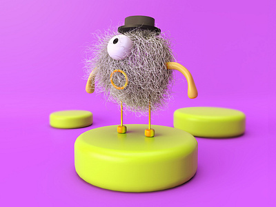 cute eye toy 3d c4d cute design model play