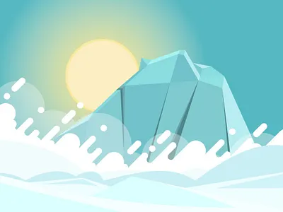 Blue Mountain adobe design digital art drawing flat geometric icon illustration low poly vector