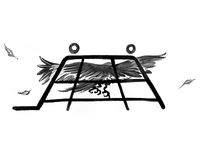 Is Democracy Dying? brush drawing editorial illustration ink