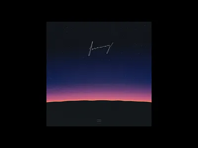 Faraway (TCI004) album cover cursive design gradient mixtape music playlist sunset