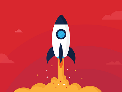 Rocket Illustration design illustration red rocket