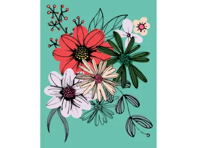 Floral Greeting Card floral greetingcard illustration illustrator