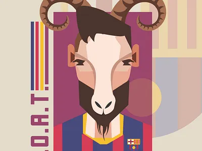 Messi Goat badge barcelona crest design emblem fcbarcelona futbol goat illustration logo messi soccer sports worldcup