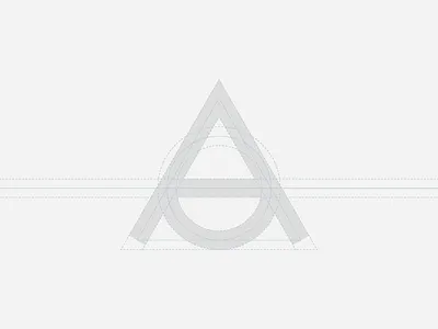 AD Anonima Design | Grid circle construction design graphic grid letter logo mark minimal monogram sign symbol