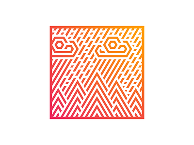 Illustration adventure brand identity branishtova clouds concept ethnic forest geometric gradient graphic grid illustration lines olga branishtova orange rain series square stripes triangular