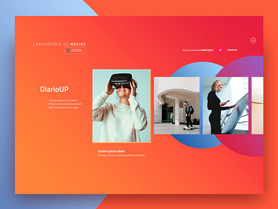 Concept design for UP Lab circle circles clean clean creative color colors creative design future tech ui ui ux ux website