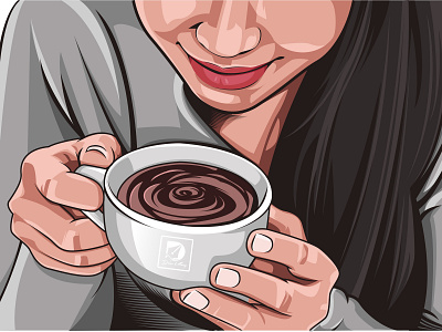 Coffe adobeillustator artwork design illustration pop art vector vectorart vectorportrait vexel