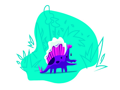 Jungle Dino dinosaur illustration jungle