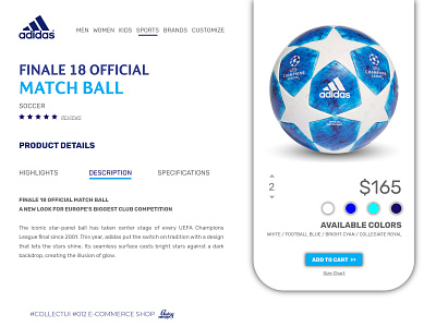 #012 E-Commerce Shop app branding champions champions league collect ui dailyui design designer flat identity typography ui ux vector web website