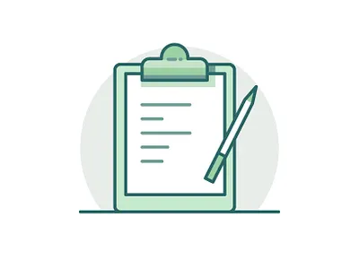 Summary Report app branding design flat geometry icon illustration logo minimal pastels pen report treebo ui ux vector web writing board