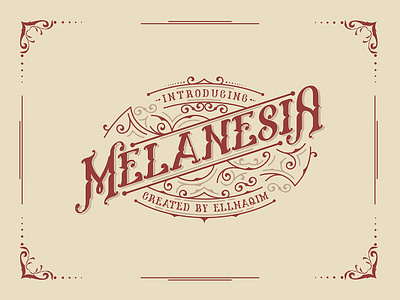 Melanesia Font branding caligraphy creative app decorative design drawing font font bundle font design icon illustration letter lettering logo ornaments retro type typography vector vintage