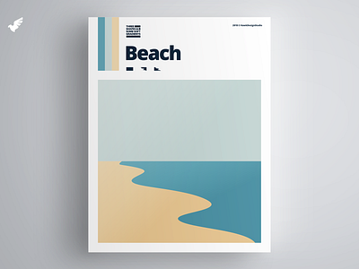 Three Shapes & Some Soft Gradients - 24/25 beach design illustration landscapes minimal shapes vector