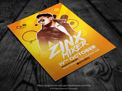 Guest Artist v5 birthday club dance music disco dj dj event dj flyer dj flyer template dj night dj promote drinks dubstep edm electro electro dj flyer minimal music party sounds