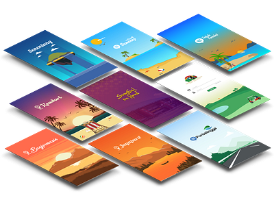 Splashscreen Mobile Apps app branding design illustration ui ux