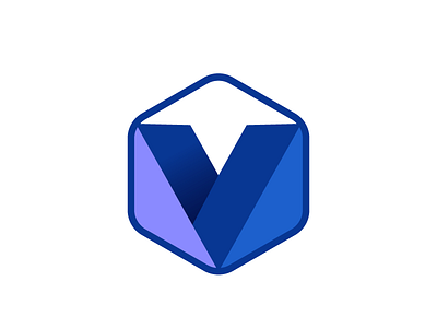 Concept Logo V box business gradient growth illustrator inventory logo v