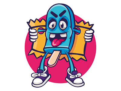 Dirty Lolly character design dirty ice cream illustration line art lolly lollypop skate sticker vector