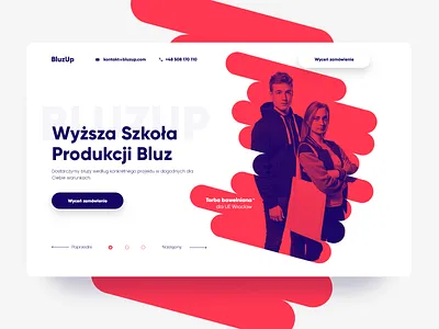 BluzUp - web design clothes design hero landing page onepage slider ui web webdesign website