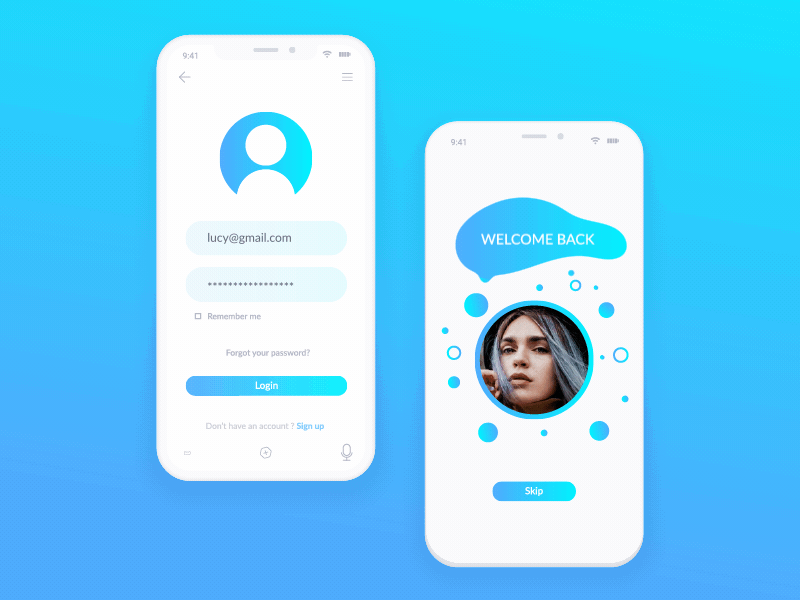 Login App 2d app appdesign branding design icon iphone iphonex login logo mobile app motion motion graphic sign in signup ui ux