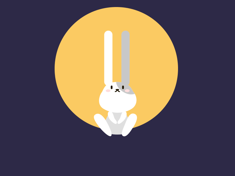 Mid autumn Bunny animation bunny loading mid autumn motion rabbit