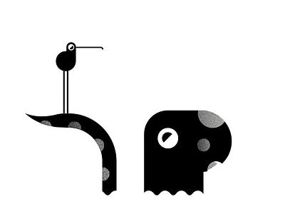 Illustration #2 blackandwhite character illustration minimal vector