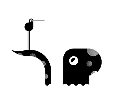 Illustration #2 blackandwhite character illustration minimal vector