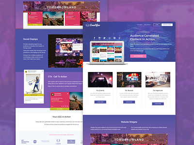 Eventifier Landing Page socialmedia start up ui ux web deisgn website