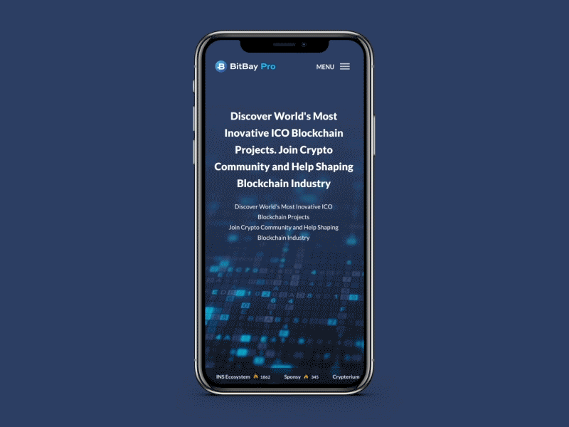 Bitbay ICO Landing Page animation bitbay crypto cryptocurrency illustration mobile product design